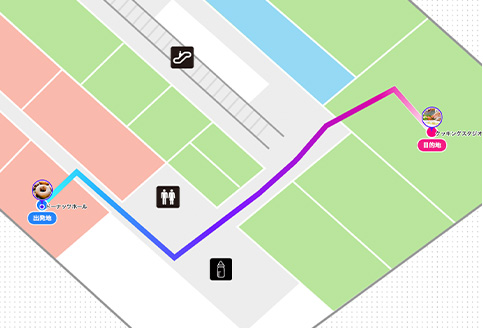 施設内の経路案内