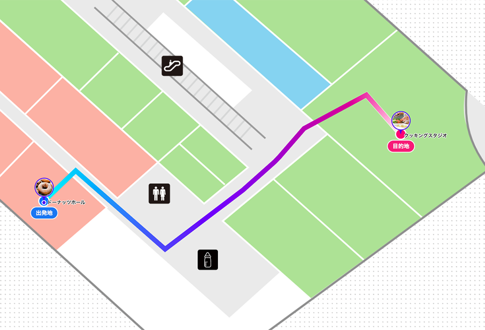 施設内の経路案内